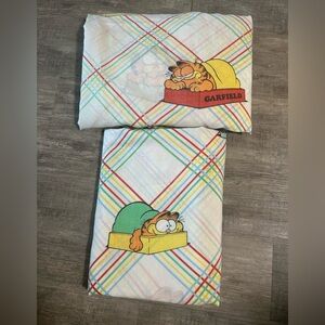 1978 Vintage Jim Davis Garfield Twin Sheet Set